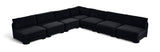 Hammond - Velvet Performance Fabric Upholstered 7 Piece Armless Sectional