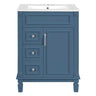 Bathroom Vanity With Sink, Compact Cabinet & 2 Drawers And Adjustable Shelf