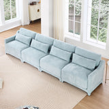 Elegant Sofa With Ergonomic Design And Lumbar Pillows