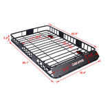 Motoring Rooftop Cargo Carrier Basket Steel, Universal Fit Roof Rack