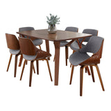 Folia - Fabrizzi 7 Piece Dining Set - Dark Gray