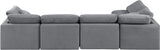 Indulge - Velvet 5 Piece Modular Sectional