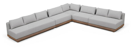 Solace - Olefin 5 Piece Outdoor Patio Modular Sectional