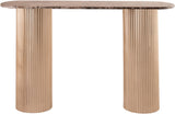 Cindra - Genuine Marble Top And Iron Base Console Table