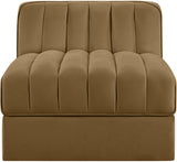 Rummi - Velvet Performance Fabric Upholstered Modular Armless Chair