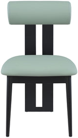 Dario - Faux Leather Dining Chair With Black Frame (Set of 2)