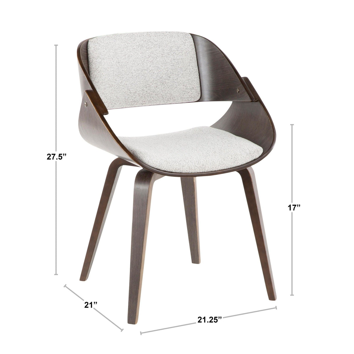 Fortunato - Chair - Light Gray Wood, Aqua Fabric