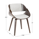 Fortunato - Chair - Light Gray Wood, Aqua Fabric