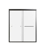 Semi-Frameless Double Sliding Shower Door, Bypass Shower Door, 1 / 4" (6Mm) Thick SGCC Tempered Glass Door