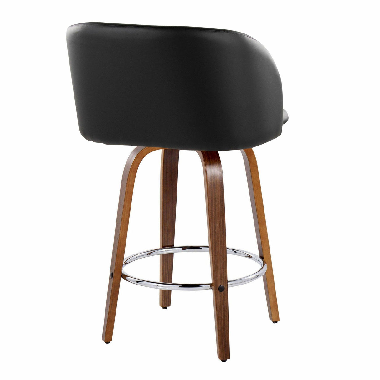 Fran - 35.5" Fixed-Height Counter Stool (Set of 2) - Walnut Wood