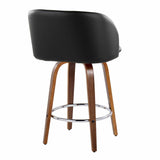 Fran - 35.5" Fixed-Height Counter Stool (Set of 2) - Walnut Wood