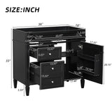 Bathroom Vanity With 2 Drawers And Tip-Out Drawer, Storage Cabinet