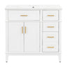 Modern Bathroom Vanity With Sink, Soft Close Doors, 4 Storage Drawers