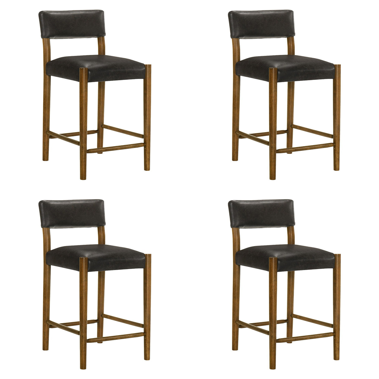 Bennet - Modern Wood Counter Height Kitchen Bar Stool
