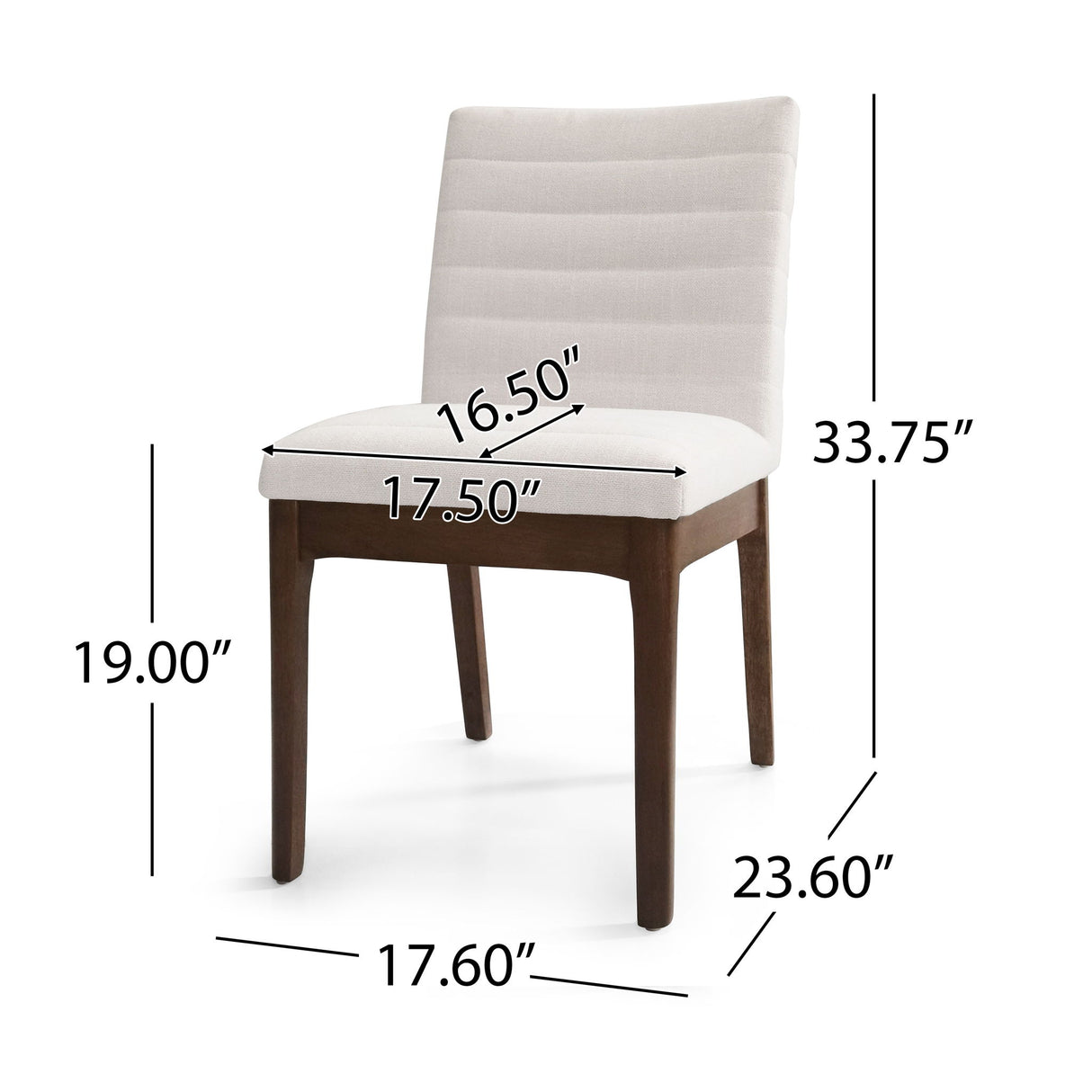 Upholstered Dining Chairs With Rubber Legs (Set of 2)