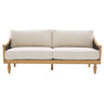 3 Seater Sofa With Rattan Armrests