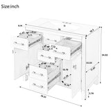 Bathroom Vanity With Sink Combo Set, Modern Bathroom Cabinet With 4 Drawers