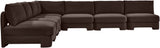 Hammond - Velvet Performance Fabric Upholstered 7 Piece Armless Sectional