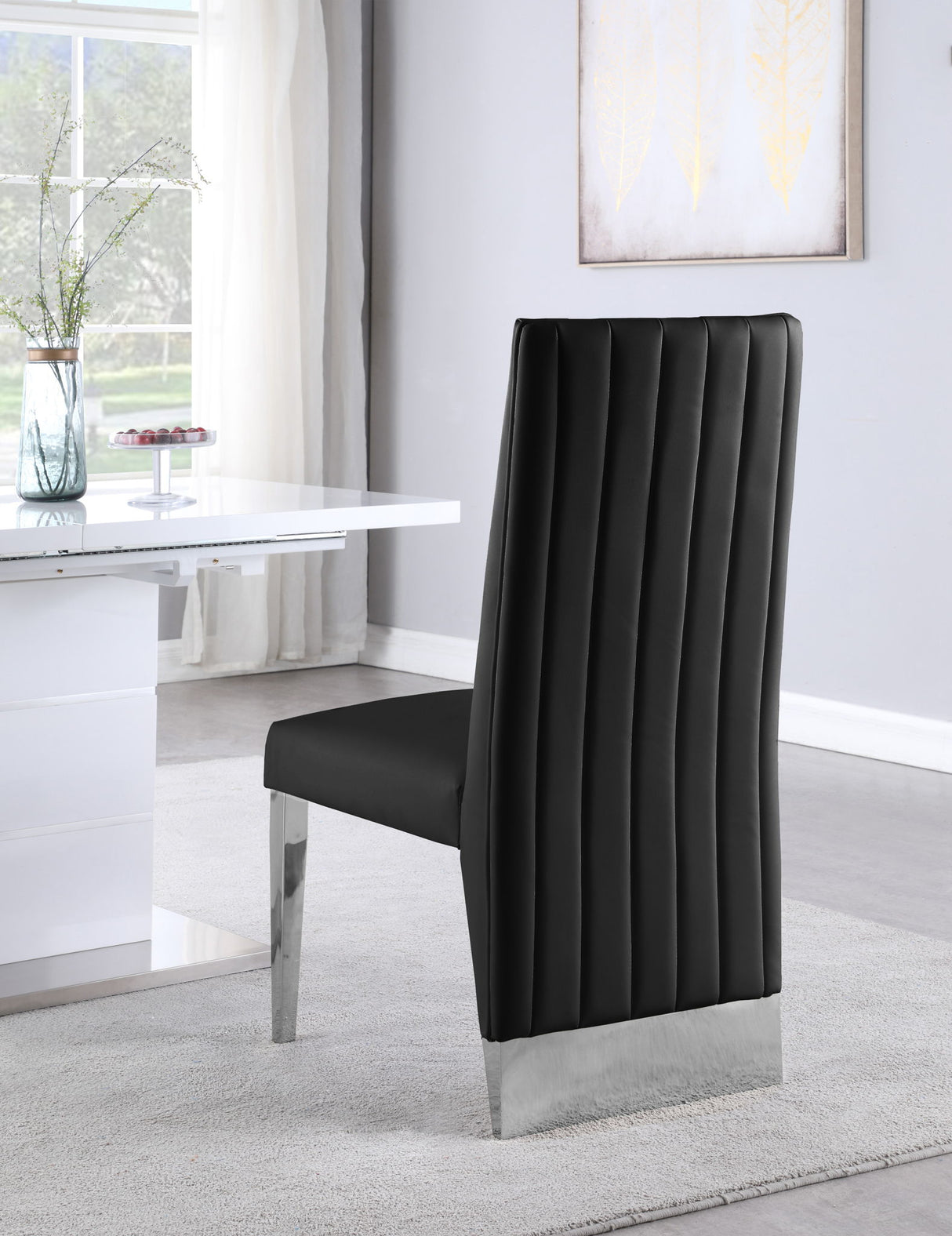 Porsha - Dining Chair (Set of 2) - Chrome Base