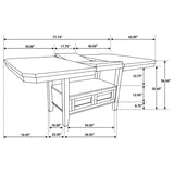 Prentiss - Extension Counter Dining Table - Cappuccino