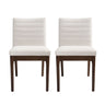 Upholstered Dining Chairs With Rubber Legs (Set of 2)