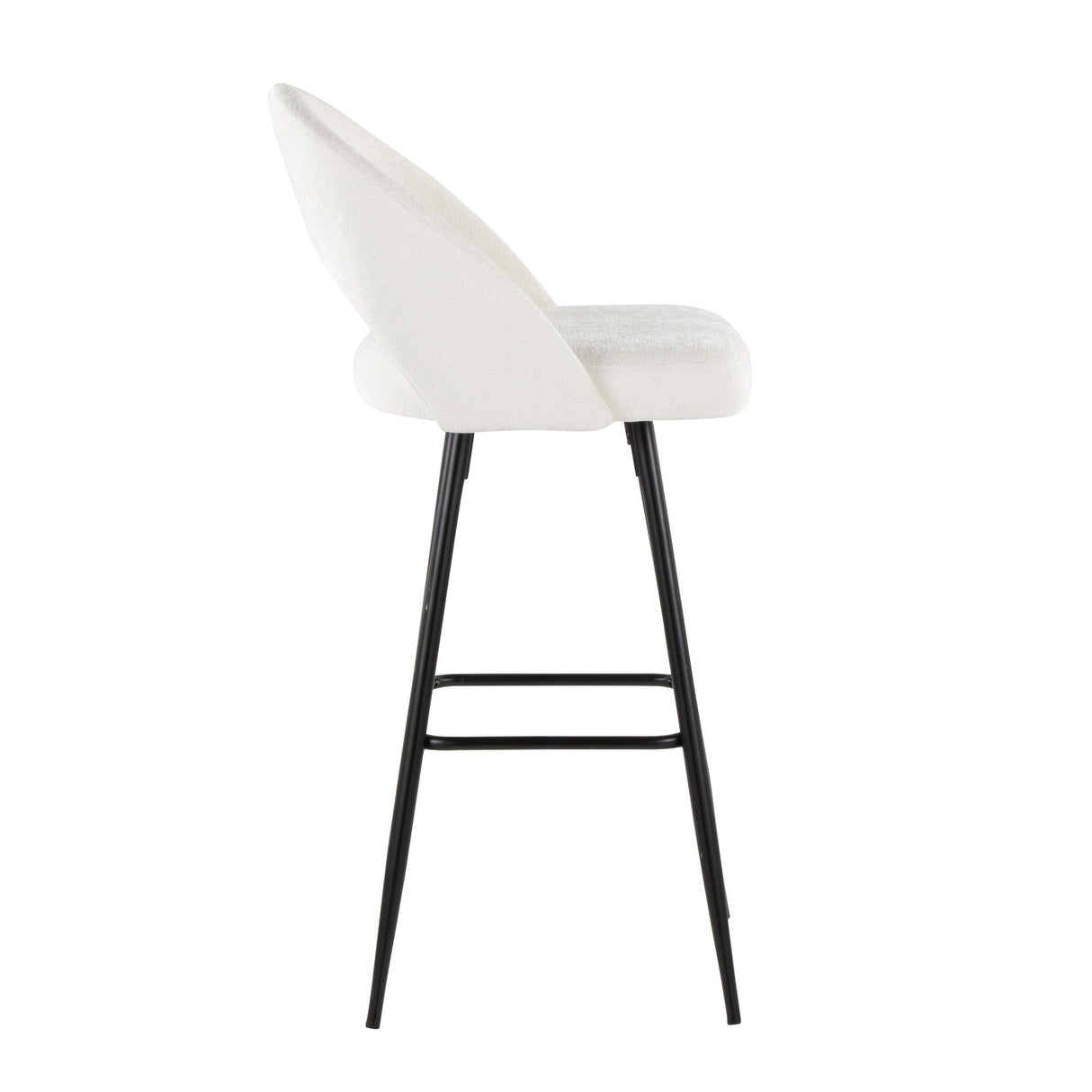 Renee - Upholstered Fixed-Height Barstool (Set of 2) - Black Base