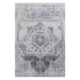 Payas - 8' X 10' Medallion Area Rug - Cream / Blue