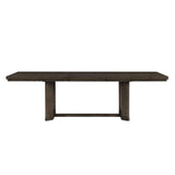 Trestle Dining Table With Leaf - Dark Oak
