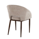 Renee - Upholstered Contemporary Chair (Set of 2) - Walnut Metal Legs