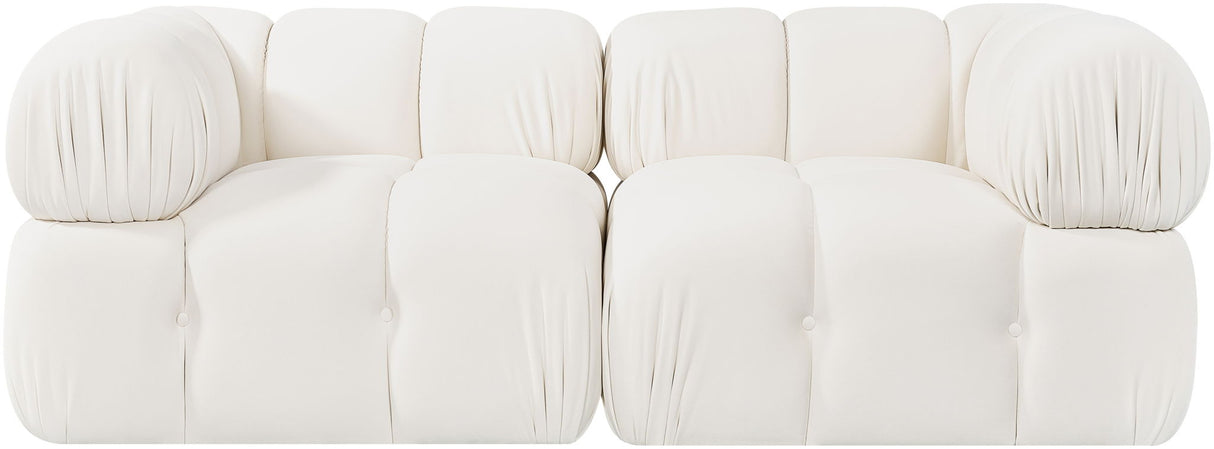 Orin - Velvet Performance Fabric Upholstered 2 Piece Modular Sofa (2 Corner Chairs)