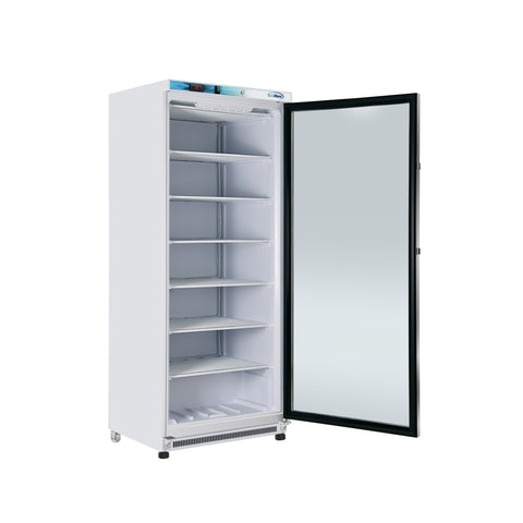 21 Cu. Ft. Commercial Freezer with Glass Door in White - Manual Defrost (KM-FMD20WGD)