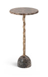 Helix - Genuine Marble Top And Aluminum Base End / Side Table