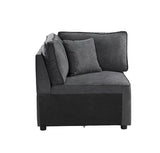 Silvester - Modular Wedge With Pillow - Gray Fabric