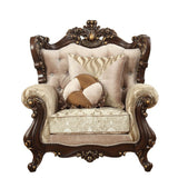 Shalisa - Chair With 2 Pillows Same Lv01587) - Fabric & Walnut