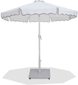 Amalfi - Aluminum Patio Umbrella - White Base / White Pole