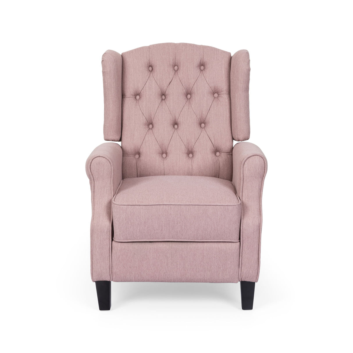 Wide Manual Wing Chair Recliner - Light Pink