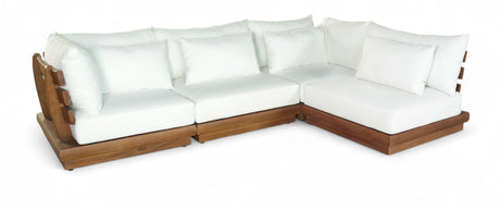 Mirella - 4 Piece Water Resistant Fabric Outdoor Patio Modular Sectional