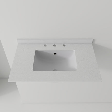 Basin Sink, 0.6" Ultra Thin Profile, Triple Faucet Holes