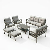 Patio Furniture Set With Coffee Table And Cushions For Backyard