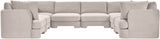 Hammond - Velvet Performance Fabric Upholstered 8 Piece U-Shaped Sectional