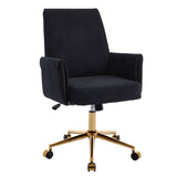 Ergonomic Mid-Back Office Chair With Gold Base