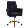 Ergonomic Mid-Back Office Chair With Gold Base