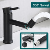 2 Mode Bathroom Faucet With 360 Degree Rotating Aerator For Sink