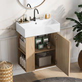 Modern Floating Bathroom Vanity With Ceramic Basin Perfect For Small Bathrooms