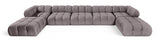 Orin - 7 Piece Modular Sectional (3 Modular Chairs, 2 Corner Chairs & 2 Ottomans)