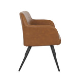 Daniella - High Back Bench - Black Steel Legs