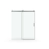 Frameless Soft-Closing Shower Door, 1/4" (6 Mm) Tempered Glass Single Sliding With Explosion Proof Coating