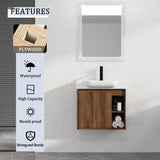 Wall Mounted Bathroom Vanity With Sink & Soft Close Door