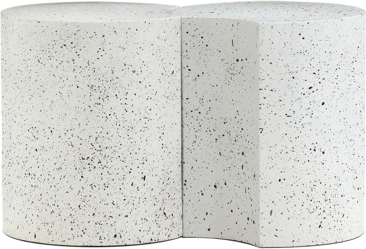 Dimple - 2 Piece Modular End Table - Terazzo Finish