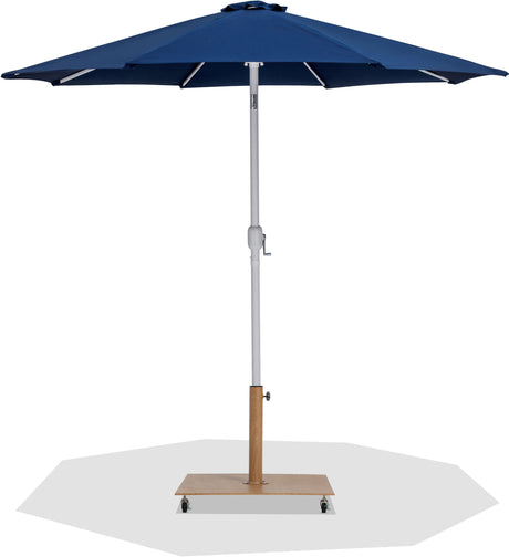 Fiji - Aluminum Patio Umbrella With Square Teak And White Base